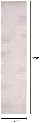 JONATHAN Y Hallie High-Low Curve Ivory/Cream Indoor/Outdoor Runner Rug, 2x10, Minimalist, Pet Friendly, Non-Shedding, Stain Resistant, Hose-Washable for Backyard, Patio, Porch (SCN100B-210) - Image 2