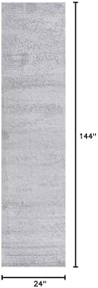 JONATHAN Y Haze Solid Low-Pile Light Gray Runner Rug 2x12, Coastal,Bohemian,Minimalist,Classic, Easy-Cleaning for Living Room,Bedroom,Kitchen,Pet Friendly,Non-Shedding (SEU100K-212) - Image 2