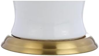 JONATHAN Y Julian Classic Ceramic Urn Metal LED Table Lamp 29", White/Gold - Image 4