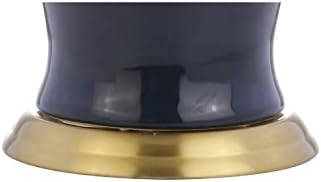 JONATHAN Y Julian Classic Ceramic Urn Metal LED Table Lamp 29", Navy - Image 5