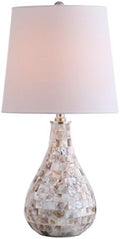 JONATHAN Y Mona Coastal Mini LED Table Lamp 20.5" Bedside, Seashell by JONATHANY