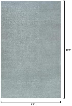 JONATHAN Y Haze Solid Low-Pile Aqua Blue Indoor Area Rug 8x10, Coastal,Bohemian,Minimalist,Classic, Easy-Cleaning for Living Room,Bedroom,Kitchen,Pet Friendly,Non-Shedding (SEU100S-8) - Image 2