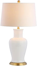 JONATHAN Y Julian Classic Ceramic Urn Metal LED Table Lamp 29", White/Gold by JONATHANY