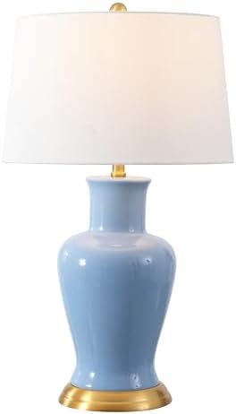 JONATHAN Y Julian Classic Ceramic Urn Metal LED Table Lamp 29", Blue by JONATHANY