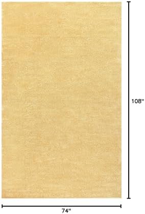 JONATHAN Y Haze Solid Low-Pile Mustard Indoor Area Rug 6x9, Coastal,Bohemian,Minimalist,Classic, Easy-Cleaning for Living Room,Bedroom,Kitchen,Pet Friendly,Non-Shedding (SEU100B-6) - Image 2