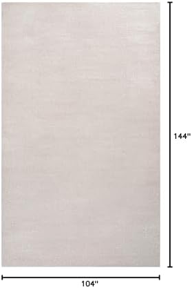 JONATHAN Y Haze Solid Low-Pile Ivory Indoor Area Rug 9x12, Coastal,Bohemian,Minimalist,Classic, Easy-Cleaning for Living Room,Bedroom,Kitchen,Pet Friendly,Non-Shedding (SEU100D-9) - Image 2