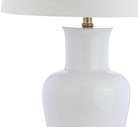 JONATHAN Y Julian Classic Ceramic Urn Metal LED Table Lamp 29", White/Gold - Image 5