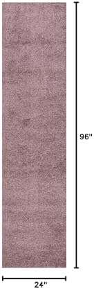 JONATHAN Y Haze Solid Low-Pile Light Purple Runner Rug 2x8, Coastal,Bohemian,Minimalist,Classic, Easy-Cleaning for Living Room,Bedroom,Kitchen,Pet Friendly,Non-Shedding (SEU100R-28) - Image 2