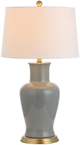 JONATHAN Y Julian Classic Ceramic Urn Metal LED Table Lamp 29", Gray by JONATHANY