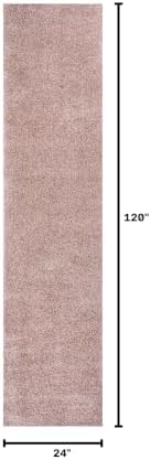 JONATHAN Y Haze Solid Low-Pile Pink Runner Rug 2x10, Coastal,Bohemian,Minimalist,Classic, Easy-Cleaning for Living Room,Bedroom,Kitchen,Pet Friendly,Non-Shedding (SEU100P-210) - Image 2