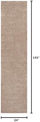 JONATHAN Y Haze Solid Low-Pile Beige Runner Rug 2x16, Coastal,Bohemian,Minimalist,Classic, Easy-Cleaning for Living Room,Bedroom,Kitchen,Pet Friendly,Non-Shedding (SEU100G-216) - Image 2