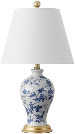 JONATHAN Y Grace 24" French Country Floral Urn Ceramic Lamp, Blue/White by JONATHANY