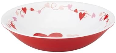 UPware 12 Piece Love Hearts Melamine Dinnerware Sets, Outdoor Dishes Set, Plates and Bowls Sets, Valentine's Day Decorations, Service for 4, Red - Image 7