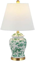 JONATHAN Y Penelope Ginger Jar 22" LED Table Lamp, White/Green by JONATHANY
