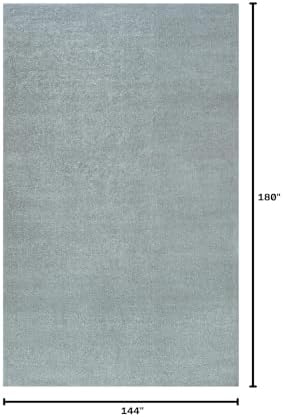 JONATHAN Y Haze Solid Low-Pile Aqua Blue Indoor Area Rug 12x15, Coastal,Bohemian,Minimalist,Classic, Easy-Cleaning for Living Room,Bedroom,Kitchen,Pet Friendly,Non-Shedding (SEU100S-15) - Image 2