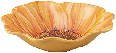 UPware 12 Piece Sunflower Melamine Dinnerware Sets, Outdoor Dishes Set, Plates and Bowls Sets, Service for 4, Yellow - Image 6