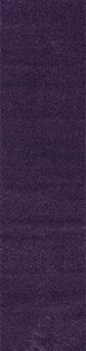 JONATHAN Y Haze Solid Low-Pile Purple Runner Rug 2x8, Coastal,Bohemian,Minimalist,Classic, Easy-Cleaning for Living Room,Bedroom,Kitchen,Pet Friendly,Non-Shedding (SEU100N-28) - Image 2