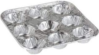 9-Cavity Mini Cupcake and Muffin Pans | Disposable Aluminium Baking Pans | Use for Baking Mini Muffin, Cupcake, Cake | For Weddings, Parties, Birthdays, Gatherings (100 Pack)