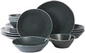 Bloomhouse - Two Time Oprah's Favorite Things Winner - Montecito Breeze 16 Piece (Service for 4) Double Plates and Bowls Stoneware Reactive Glaze Dinnerware Set - Laguna Dawn by Unknown