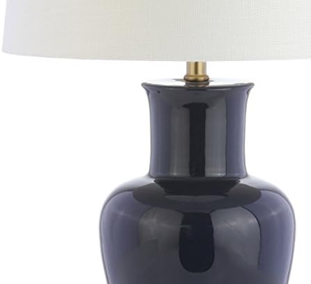 JONATHAN Y Julian Classic Ceramic Urn Metal LED Table Lamp 29", Navy - Image 4