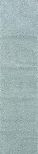 JONATHAN Y Haze Solid Low-Pile Aqua Blue Runner Rug 2x8, Coastal,Bohemian,Minimalist,Classic, Easy-Cleaning for Living Room,Bedroom,Kitchen,Pet Friendly,Non-Shedding (SEU100S-28) - Image 2