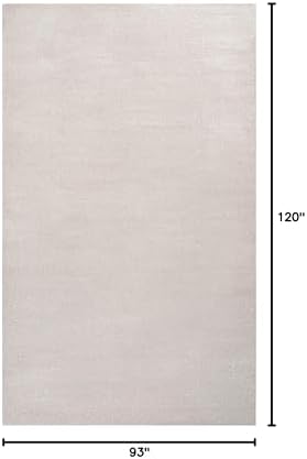 JONATHAN Y Haze Solid Low-Pile Ivory Indoor Area Rug 8x10, Coastal,Bohemian,Minimalist,Classic, Easy-Cleaning for Living Room,Bedroom,Kitchen,Pet Friendly,Non-Shedding (SEU100D-8) - Image 2
