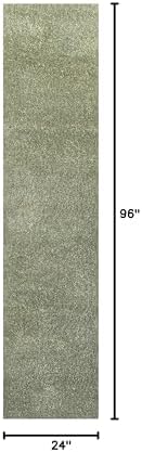 JONATHAN Y Haze Solid Low-Pile Green Runner Rug 2x8, Coastal,Bohemian,Minimalist,Classic, Easy-Cleaning for Living Room,Bedroom,Kitchen,Pet Friendly,Non-Shedding (SEU100O-28) - Image 2