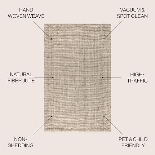 JONATHAN Y Pata Hand Woven Chunky Jute Light Ivory Indoor Area Rug, 12x15, Bohemian, Rustic, Cottage, Easy-Cleaning for Living Room, Bedroom, Kitchen, Non-Shedding (NRF102B-15) - Image 2