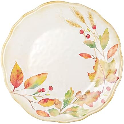 UP 12 Piece Pumpkin Melamine Dinnerware Sets, Outdoor Dishes Set, Plates and Bowls Sets, Autumn Thanksgiving Decorations, Service for 4, Orange - Image 5