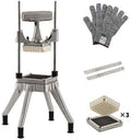 Commercial Vegetable Dicer, 1/2" +1/4" +3/8" Stainless Steel Blade, Quick Chopper Machine Easy for Onion Tomato Pepper Potato