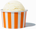 UNIQ 1000-Count 4 oz Striped Paper Ice Cream Cups Orange Color | Disposable Food & Dessert Bowls Perfect for Halloween, Parties and Holidays | Frozen Dessert Supplies