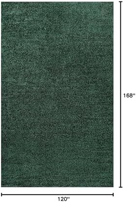 JONATHAN Y Haze Solid Low-Pile Emerald Indoor Area Rug 10x14, Coastal,Bohemian,Minimalist,Classic, Easy-Cleaning for Living Room,Bedroom,Kitchen,Pet Friendly,Non-Shedding (SEU100L-14) - Image 2