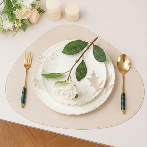 12 Piece Bone China Dinnerware Set for 4, Maple Leaf Gold Trim Gift - Image 2