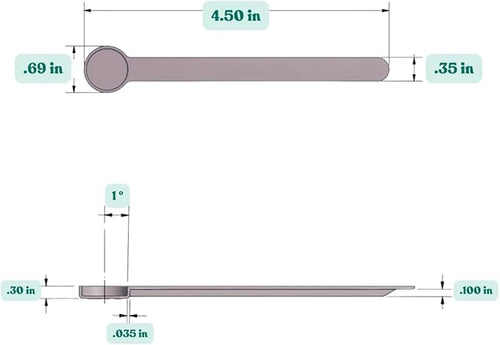 1/4 Teaspoon (1.25 mL) Long Handle Scoop for Measuring Coffee, Pet Food, Grains, Protein, Spices and Other Dry Goods (Pack of 5)