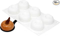 Pastry Tek 6 Cavities Donut Pans, 10 Ridge Design Donut Molds - Oven-Ready, Flexible, White Silicone Bagel Pans, Freezable, Easy Release - Restaurantware