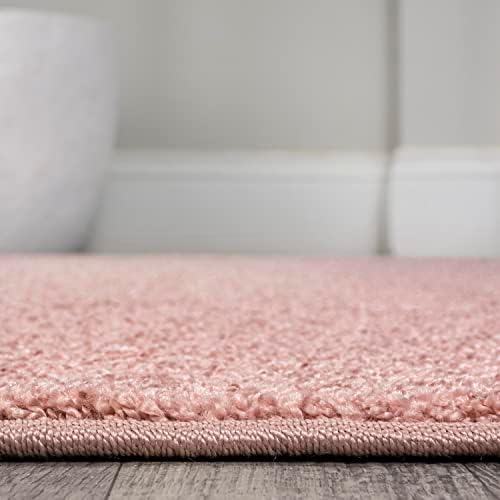 JONATHAN Y Haze Solid Low-Pile Pink Indoor Area Rug 4x6, Coastal,Bohemian,Minimalist,Classic, Easy-Cleaning for Living Room,Bedroom,Kitchen,Pet Friendly,Non-Shedding (SEU100P-4) - Image 6
