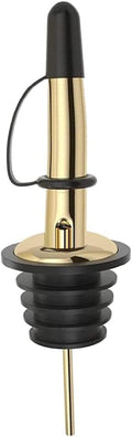 Pafusen 12 Pack Liquor Bottle Pourers, Liquor Pour Spout for Liquor Bottles, Stainless Steel Olive oil Dispenser Spout, Alcohol Pourer Spouts Dust Caps Covers Fixed, Gold