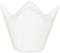 Jumbo Extra Large size White Tulip Baking Cups 2-1/4"(Base diameter) x 3-3/4"(Wall height) Greaseproof paper baking cupcake Muffin liners, Case of 130 pcs