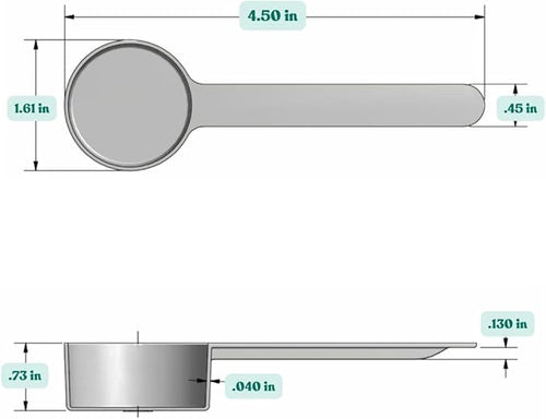 4 Teaspoon (20 mL) Long Handle Scoop for Measuring Coffee, Pet Food, Grains, Protein, Spices and Other Dry Goods (Pack of 5)