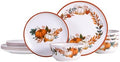 Fall Pumpkin Dinnerware Set for 4, 12-Piece BPA-Free Melamine Dinnerware by molidiki