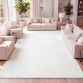 JONATHAN Y Haze Solid Low-Pile Cream Indoor Area Rug 4x6, Coastal,Bohemian,Minimalist,Classic, Easy-Cleaning for Living Room,Bedroom,Kitchen,Pet Friendly,Non-Shedding (SEU100T-4) by JONATHANY