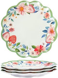 Melamine Dinner Plates Set of 4, 11-Inch Strawberry Plates by molidiki