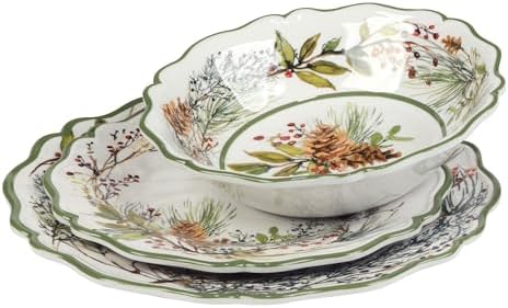 Certified International Winter Forest 12 Pc Dinnerware Set, Service for 4 - Image 3