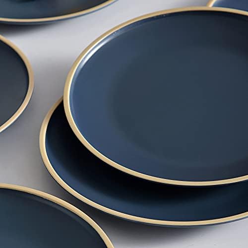 Melamine Dishes Sets of 6, Melamine Plates,10.5 Inch Dinner Plates, Outdoor Dinnerware Sets, Unbreakable, BPA Free, Dishwasher Safe, Blue - Image 6
