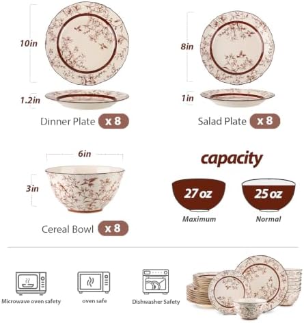 Ceramic Dinnerware Set, Series Western Ⅰ(Bird on Branch) - Image 3