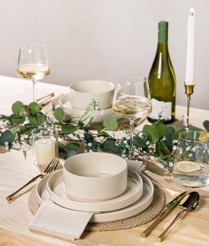 TheTerra Ceramic Dinnerware Set for 6, 18-Piece Plates and Bowls Set - Image 5