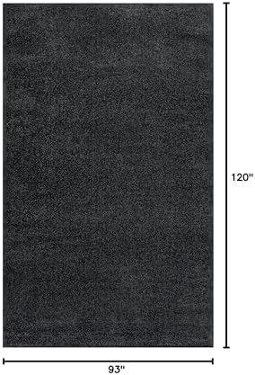JONATHAN Y Haze Solid Low-Pile Black Indoor Area Rug 8x10, Coastal,Bohemian,Minimalist,Classic, Easy-Cleaning for Living Room,Bedroom,Kitchen,Pet Friendly,Non-Shedding (SEU100I-8) - Image 2