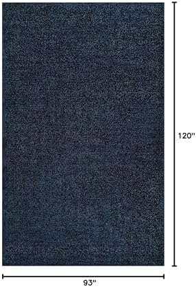 JONATHAN Y Haze Solid Low-Pile Navy Indoor Area Rug 8x10, Coastal,Bohemian,Minimalist,Classic, Easy-Cleaning for Living Room,Bedroom,Kitchen,Pet Friendly,Non-Shedding (SEU100C-8) - Image 2