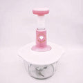Manual vegetable Cutter Chopper, food processor Large 1.5L Bowl Effortless Meat Mincer Fruits and Herbs Chopper Garlic Onion Hand Press Manual Food Chopper (Pink)