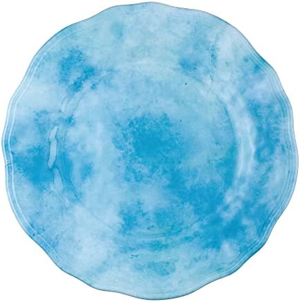 UPware 12 Piece Campanula Melamine Dinnerware Sets, Outdoor Dishes Set, Plates and Bowls Sets, Service for 4, Sky Blue - Image 4